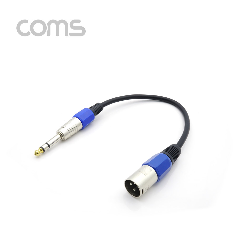 Coms 캐논 변환 케이블, 캐논(M)/6.5 스테레오 ST(M), 20cm