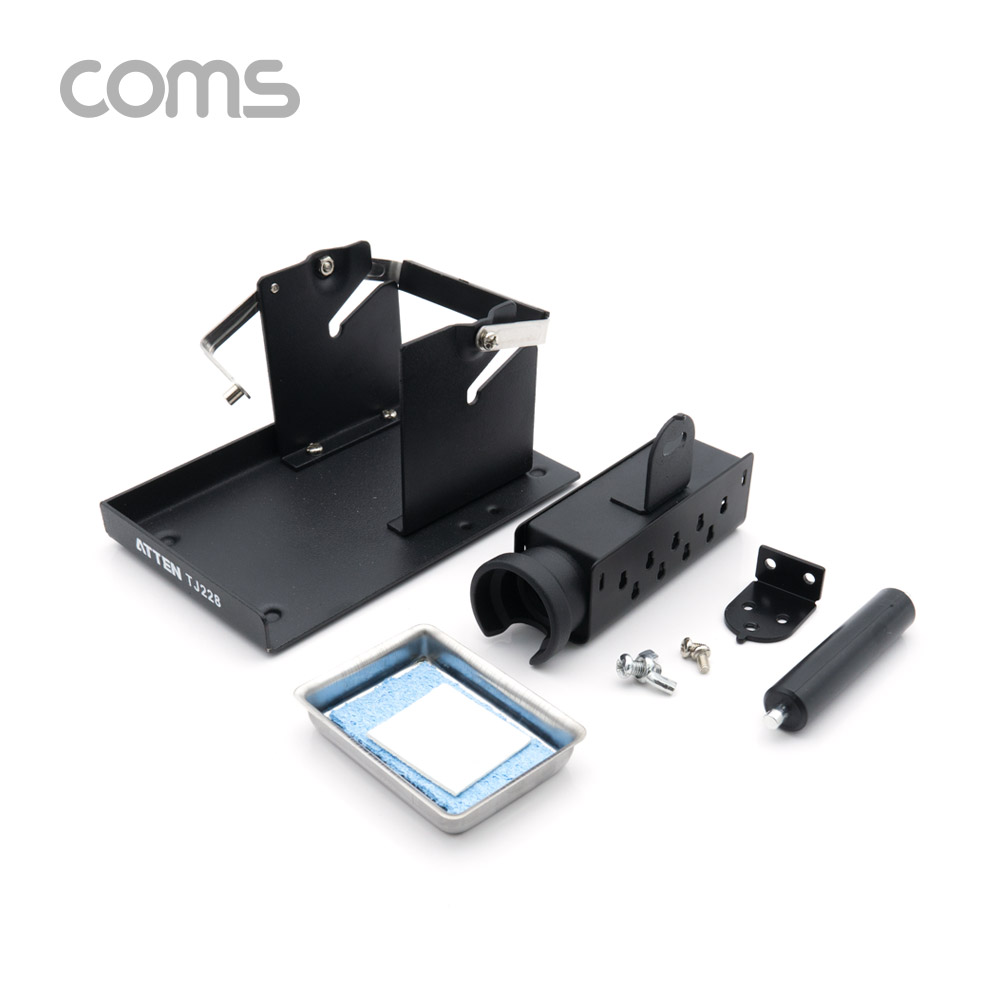 Coms 납땜용 인두 및 와이어 거치대 / 스탠드 / 2 IN 1 / Black