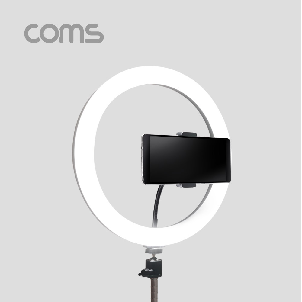 Coms LED 라이트 링형(12형) / 원형 램프 / 개인방송용 조명 / USB 전원 / Ring Light / 30cm