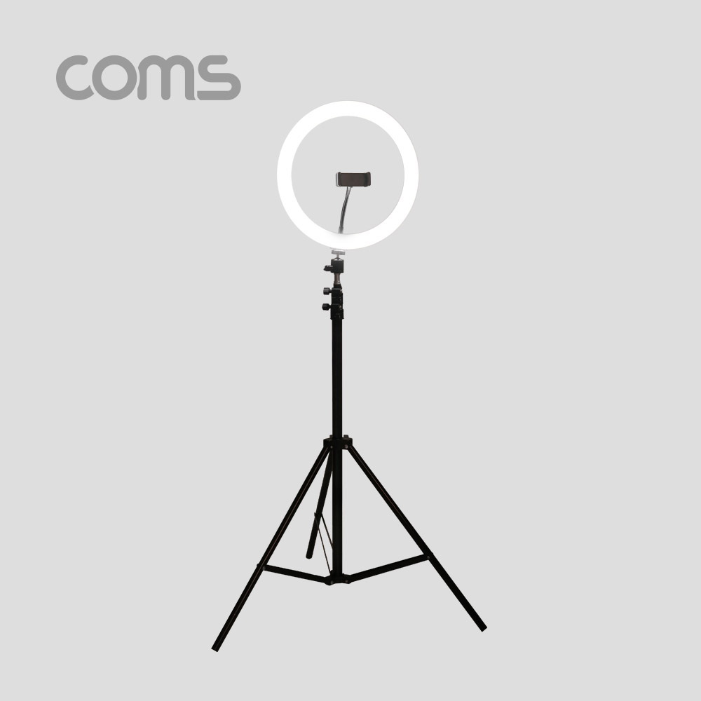 Coms LED 라이트 링형(12형) / 원형 램프 / 개인방송용 조명 / USB 전원 / Ring Light / 30cm