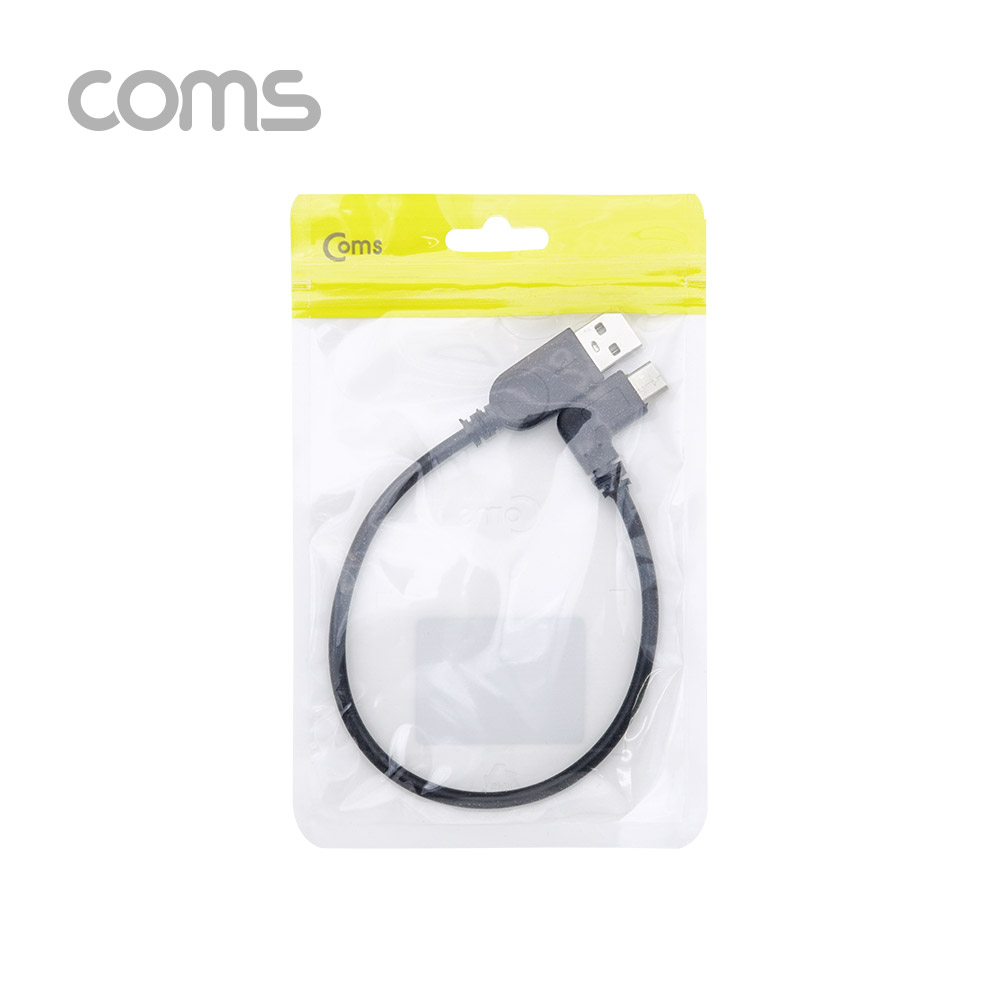 Coms USB 3.1(Type C) 케이블 (C M/USB 2.0 M) / C 꺾임(꺽임) / 25cm