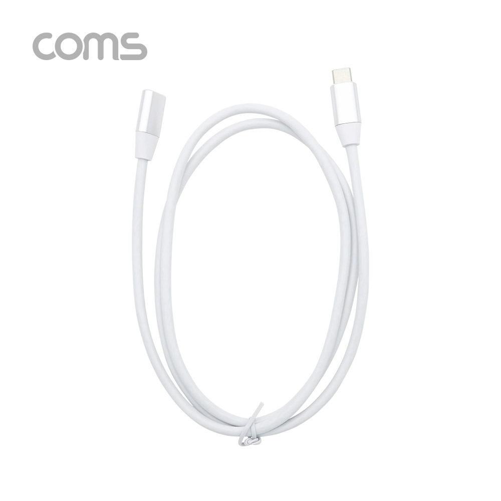 Coms USB 3.1(Type C) 케이블(MF) 1M / 고속충전 / USB 2.0 속도 / White