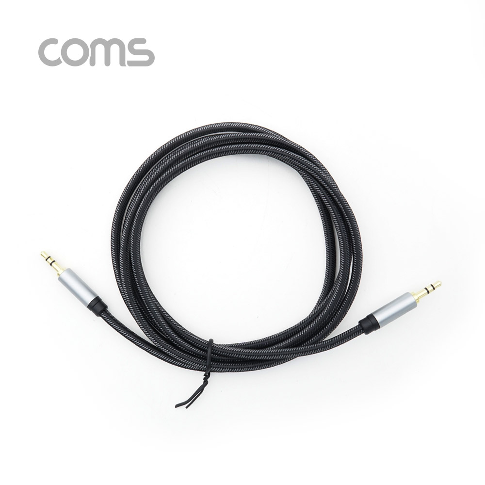 Coms OFC 스테레오 케이블 (3.5ø) 1.8M / 3극 / 메쉬재질