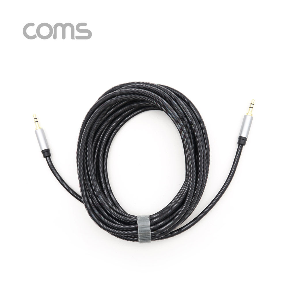 Coms OFC 스테레오 케이블 (3.5ø) 5M / 3극 / 메쉬재질