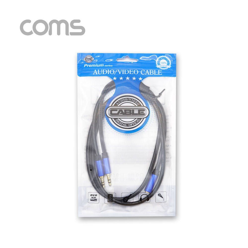 Coms 스테레오 케이블 (Y형) - ST F/ST M*2 / 1M / 매쉬 재질