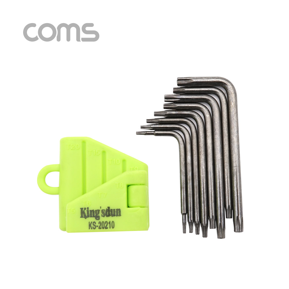 Coms 별형 L랜치 세트 8pcs (T5/T6/T7/T8/T9/T10/T15/T20) / star wrench