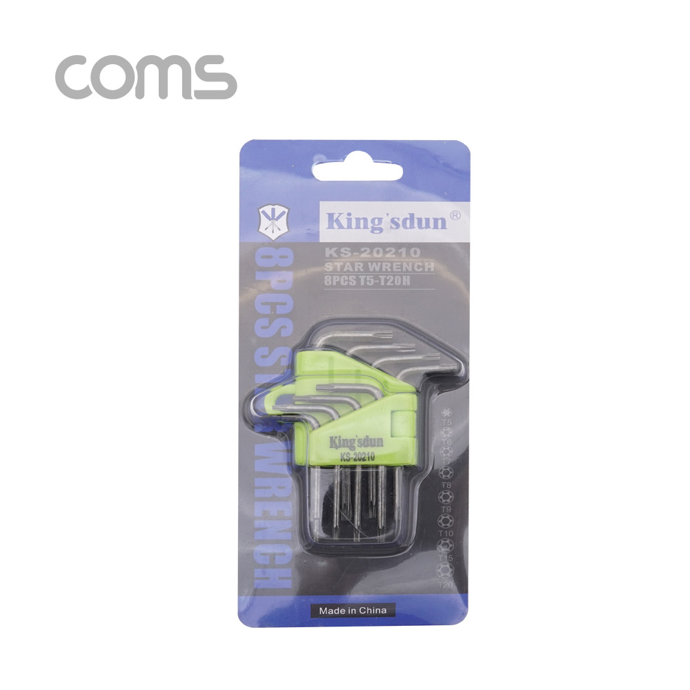 Coms 별형 L랜치 세트 8pcs (T5/T6/T7/T8/T9/T10/T15/T20) / star wrench