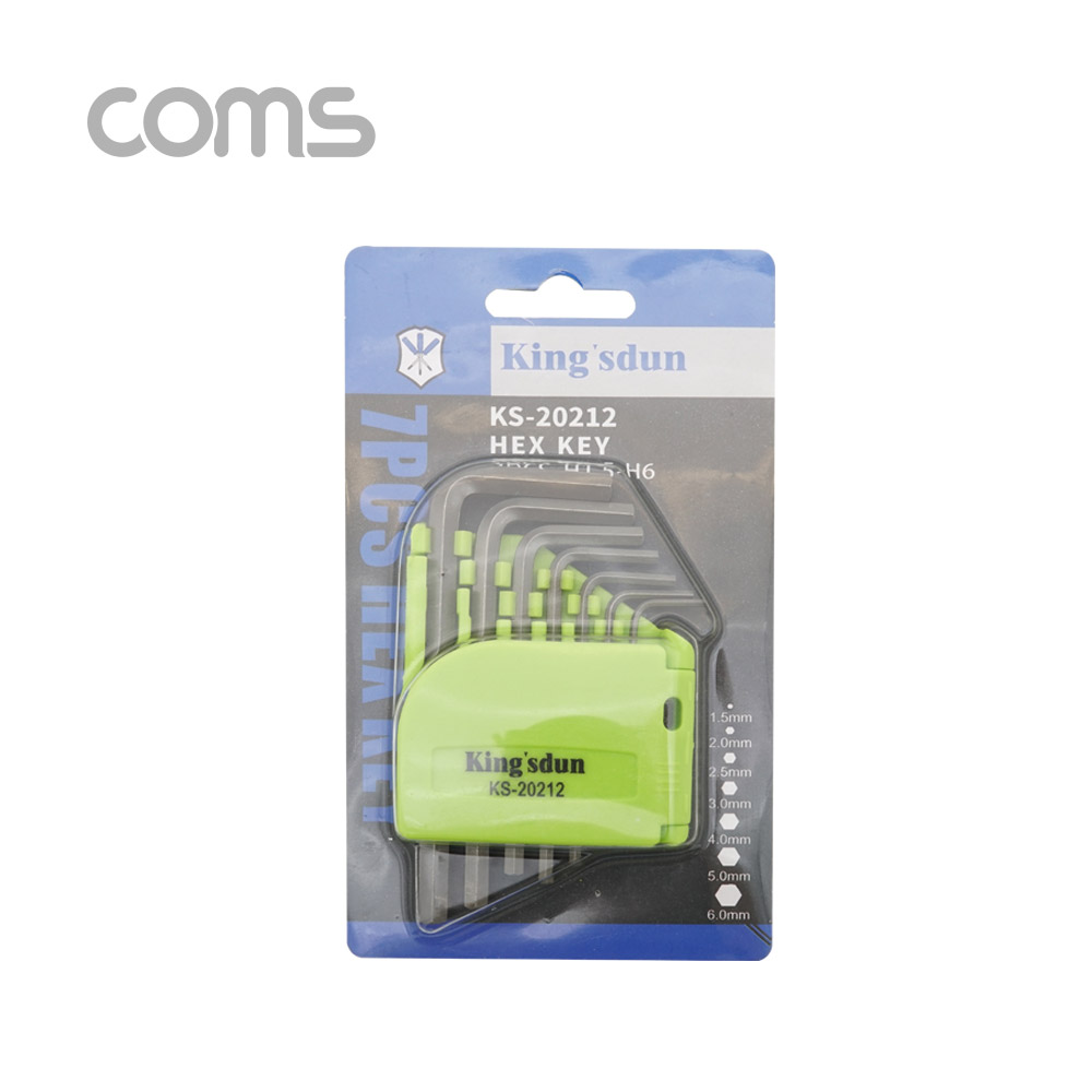 Coms 육각형 L랜치 세트 7pcs (1.5/2.0/2.5/3.0/4.0/5.0/6.0) / Hex Key