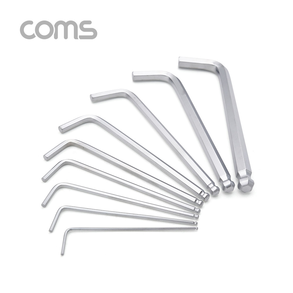Coms 육각 렌치 세트 (9pcs), 볼형