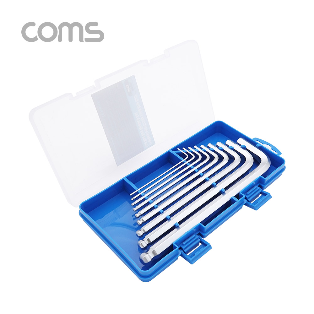 Coms 육각 렌치 세트 (9pcs), 볼형