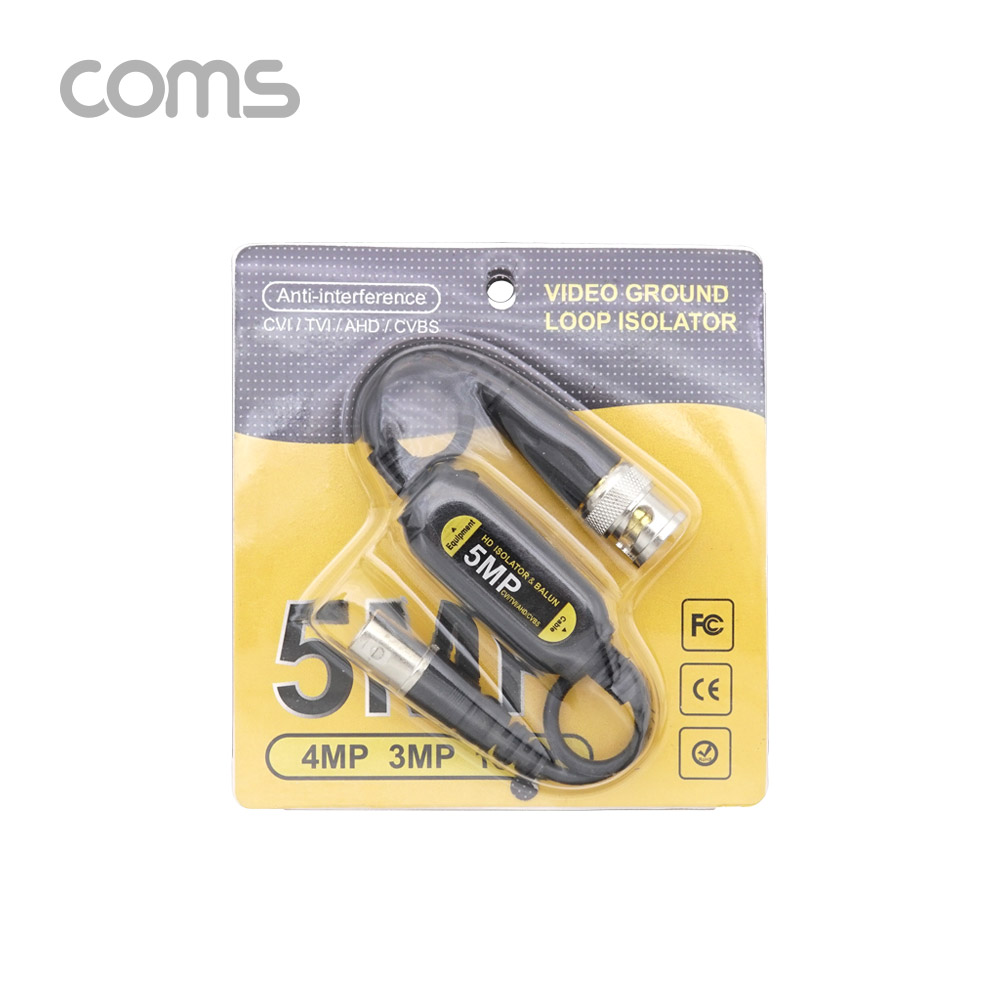 Coms BNC 리피터(Balun) 5MP,  BNC M/F 연장형, CVI/TVI/AHD/CVBS