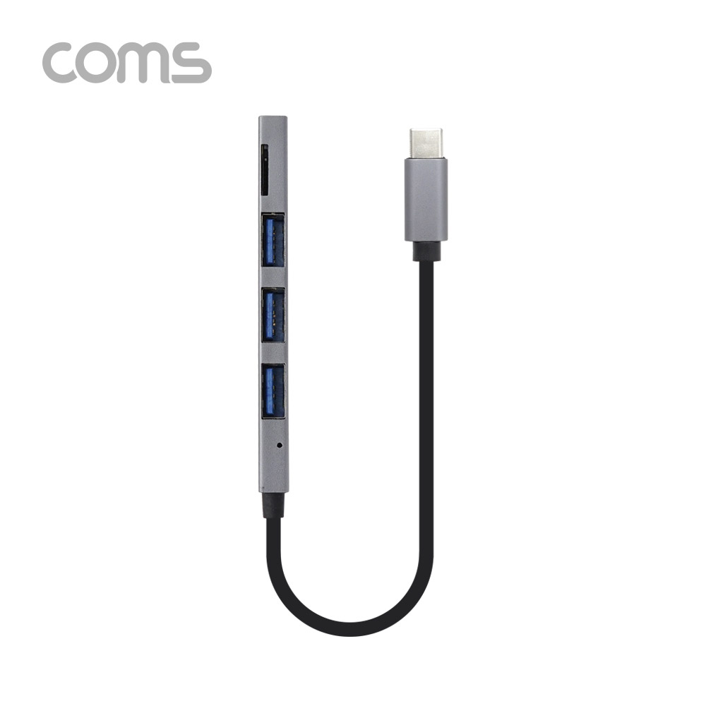 Coms USB 3.1(Type C) 멀티 허브 (USB 2.0 3포트 + Micro SD 카드리더)