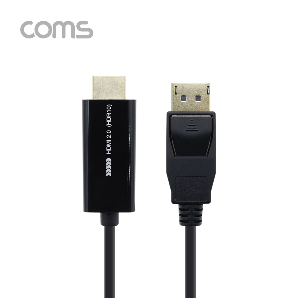 Coms 디스플레이 포트 to HDMI 변환 케이블 2M(DP) / DP1.4 / HDMI 2.0b(HDR10) / DisplayPort