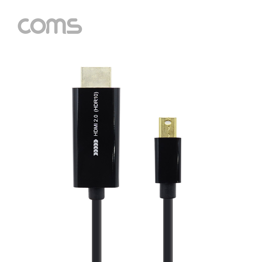 Coms 디스플레이 포트 to HDMI 변환 케이블 2M(MDP) / Mini DP1.4 / HDMI 2.0b(HDR10) / DisplayPort