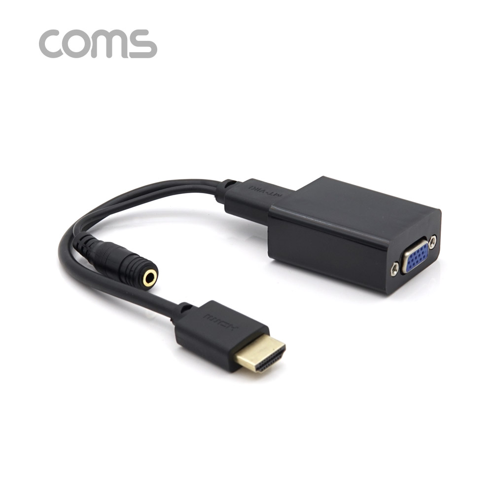 Coms HDMI 컨버터(HDMI to VGA+AUDIO) / 오디오 지원 / 케이블 타입
