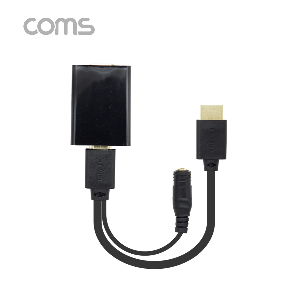 Coms HDMI 컨버터(HDMI to VGA+AUDIO) / 오디오 지원 / 케이블 타입