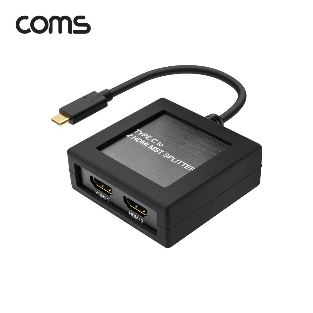 Coms USB 3.1 Type C to HDMI 2포트 미러링/분배기/스플리터/컨버터/USB-C to HDMI 2port
