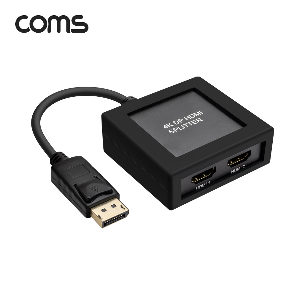Coms 디스플레이포트 to HDMI 2포트 분배기/미러링/스플리터/컨버터/ DP to HDMI 2port
