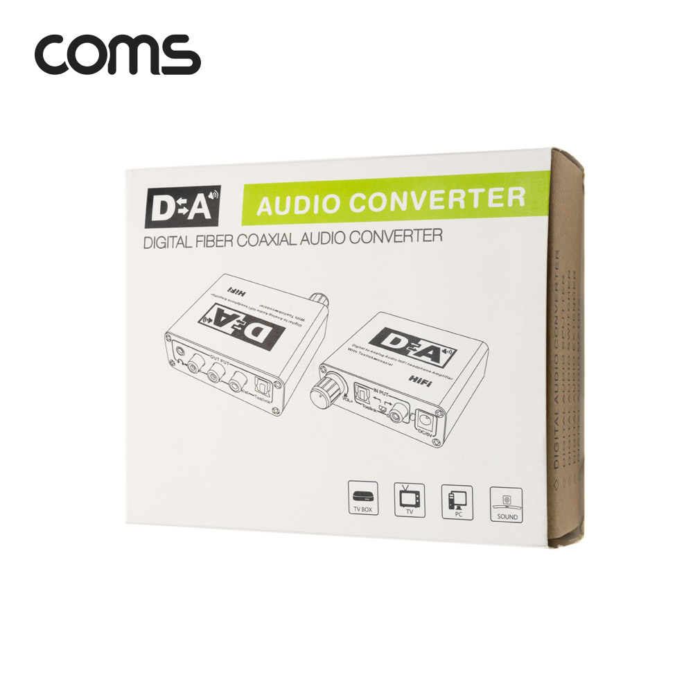 Coms 오디오 광 컨버터+증폭기능 / 디지털 to 아날로그 변환 / 볼륨조절