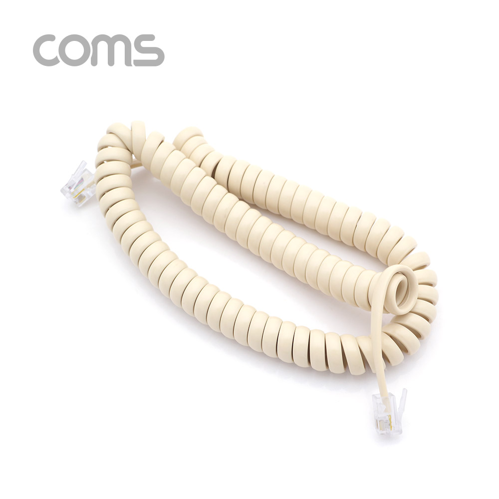 Coms 전화선 송수화기 케이블, 스프링, 3m