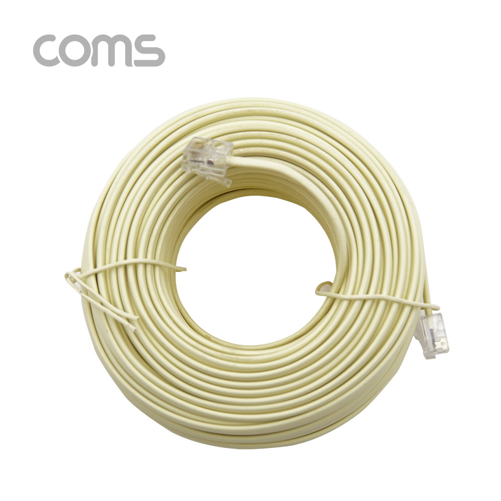 Coms 전화선 연장 케이블 20M (M/M) / RJ11(6P4C)