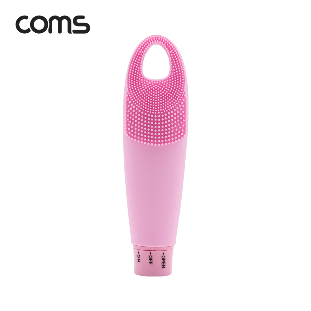 Coms 실리콘 진동 클렌저 / 세안브러쉬 / 모공브러쉬 / 마사지 / Pink