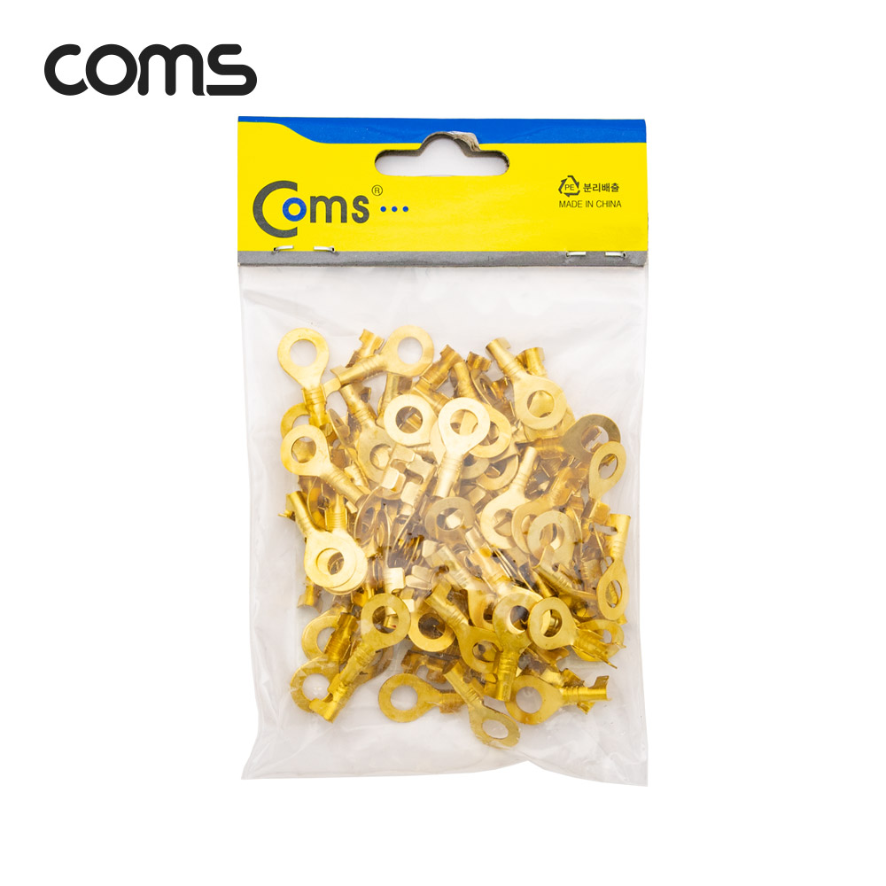 Coms 압착 터미널 링단자 (100pcs), 외경 10mm, 내경 5mm, 비절연형