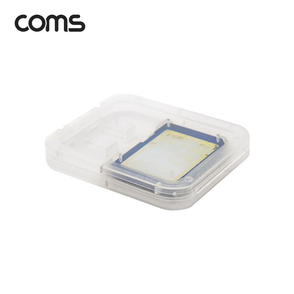Coms 메모리카드 케이스 (Micro SD, SD Card) 플라스틱 투명