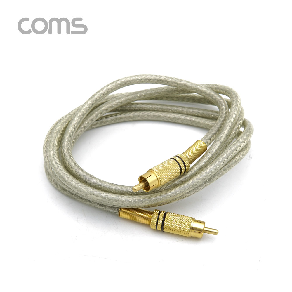 Coms RCA 케이블(1선/최고급) 1.5M / 메탈 / 6ø / 1RCA CBL / Metal Gold