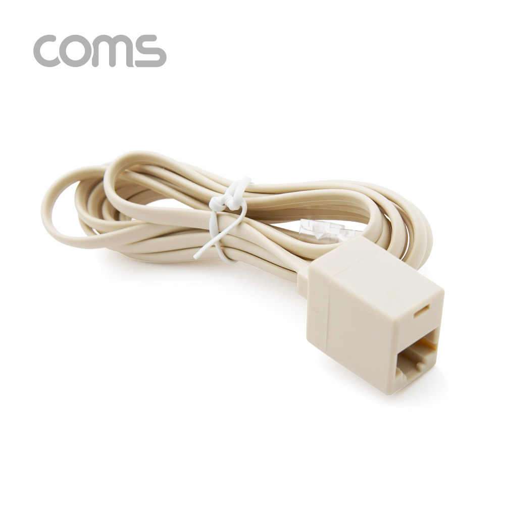 Coms 전화선 연장 케이블 2M (M/F) / RJ45(8P4C)