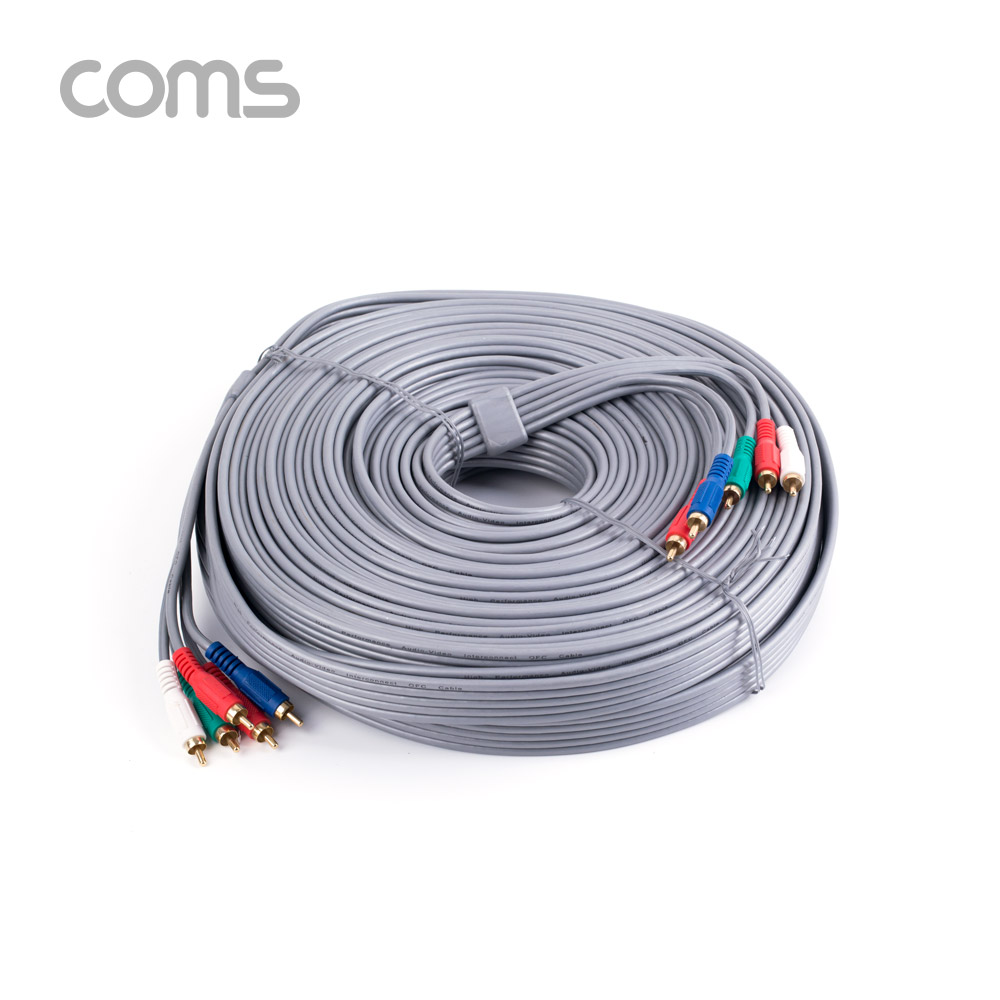 Coms DVD 케이블(5선/고급) 30M / 컴포넌트(Y,Cb, Cr) 3선 + 2RCA / 30M