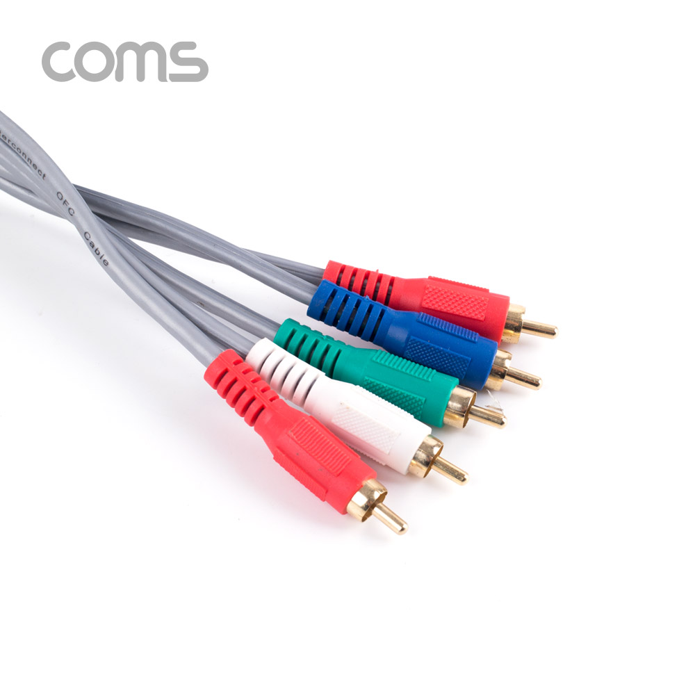 Coms DVD 케이블(5선/고급) 30M / 컴포넌트(Y,Cb, Cr) 3선 + 2RCA / 30M
