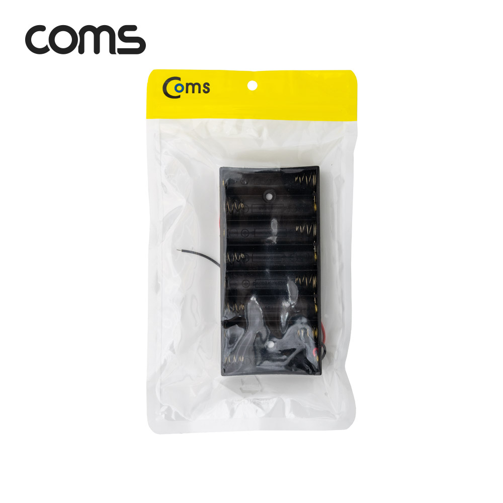 Coms AA 건전지 8구 홀더 / 2선 전원 10cm