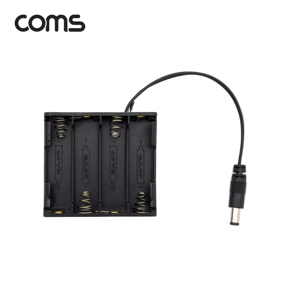 Coms AA 건전지 8구 양면 홀더 / DC 잭 5.5(M) Plug 10cm