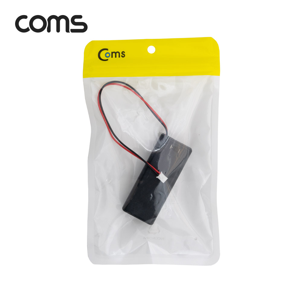 Coms AAA 건전지 2구 커버 스위치 홀더 / 2선 전원 15cm