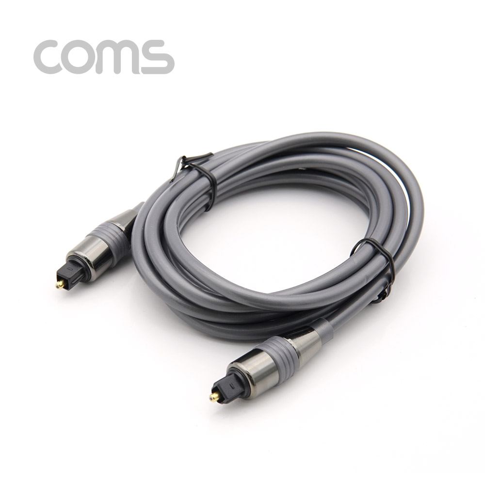 Coms 오디오광 케이블(5∮/각-각) 2m - 5∮, Toslink to Toslink