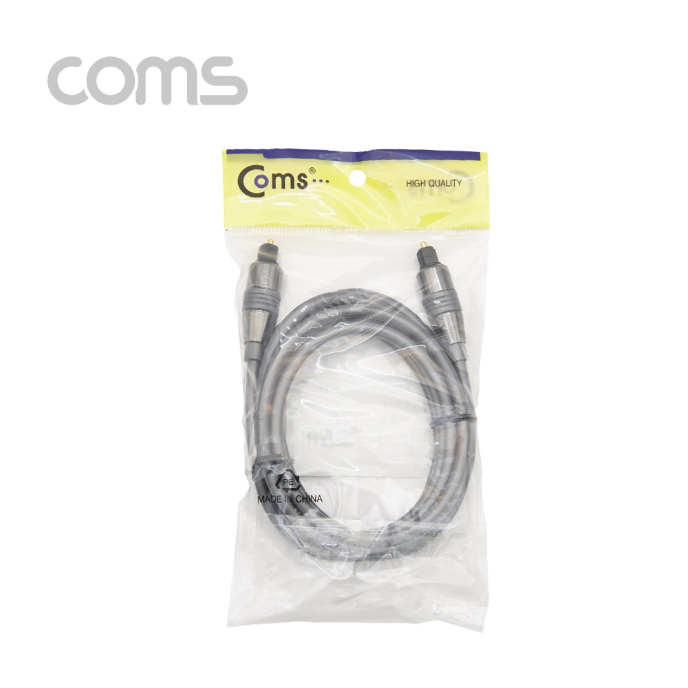Coms 오디오광 케이블(5∮/각-각) 2m - 5∮, Toslink to Toslink
