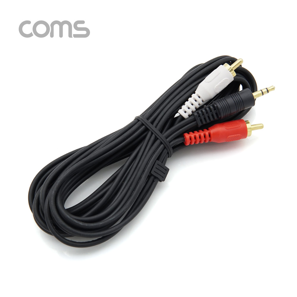 Coms 스테레오/RCA(2선) 케이블 (3.5 ST M/2RCA M) 3M