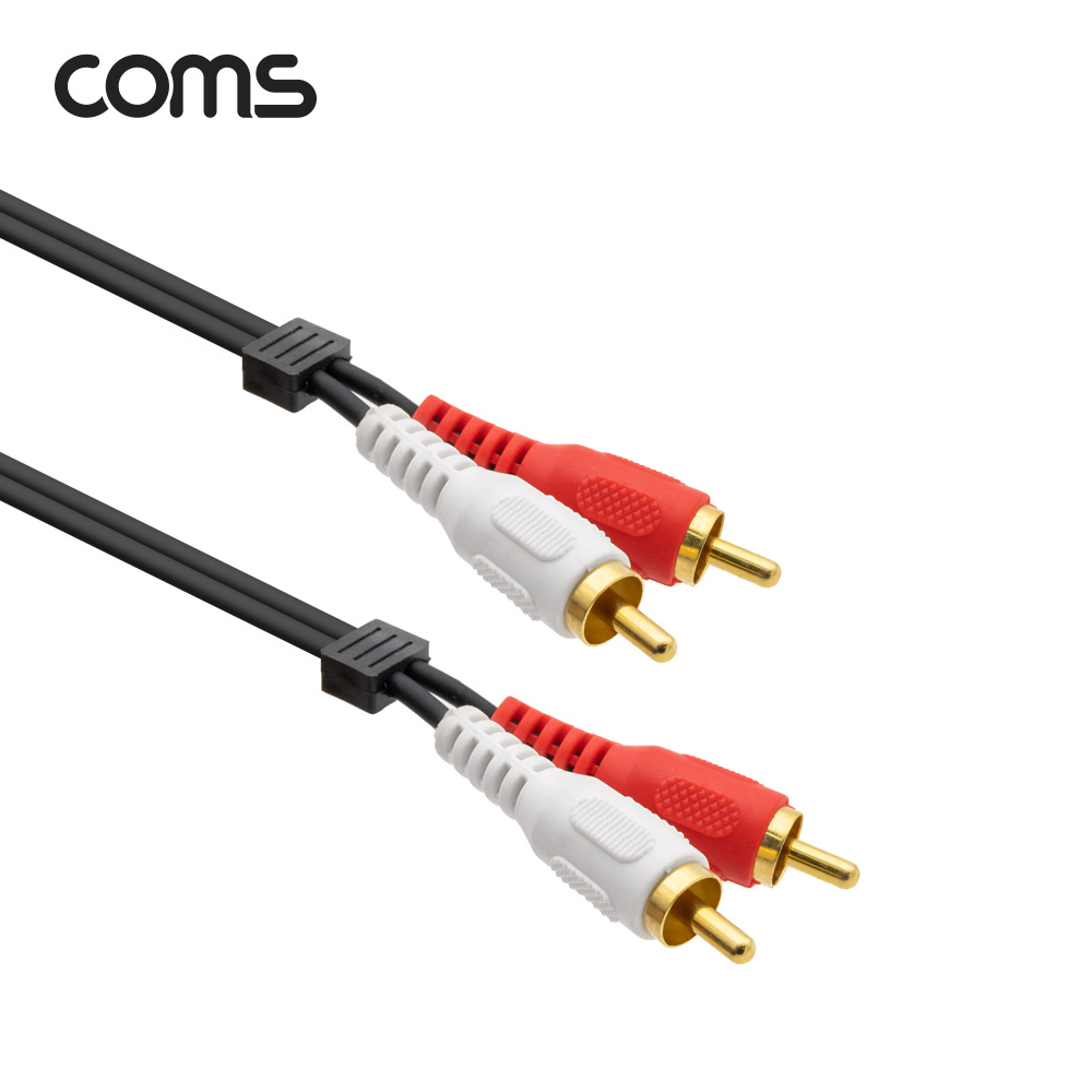 Coms RCA(M/M) 2선 케이블, CBL, 15M