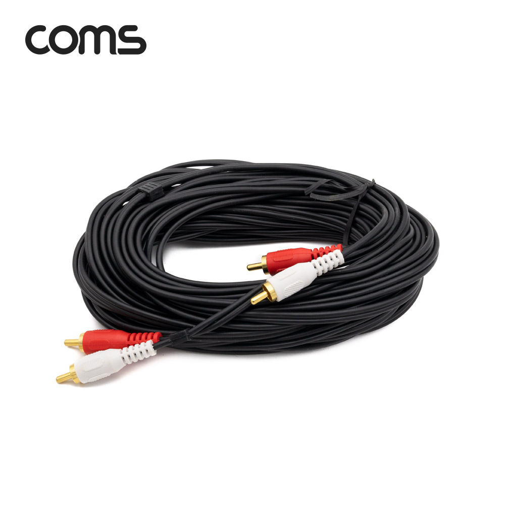 Coms RCA(M/M) 2선 케이블, CBL, 10M