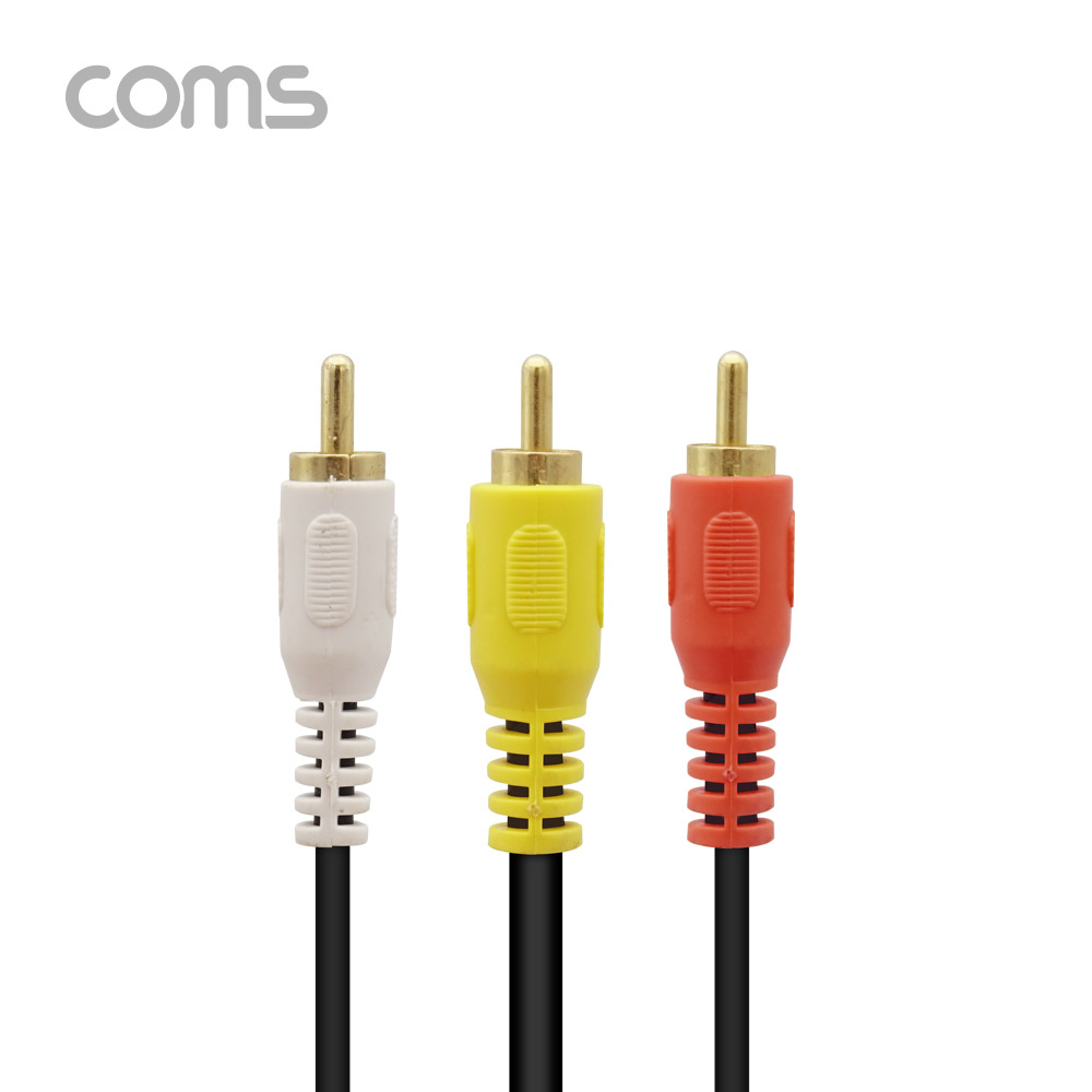 Coms RCA 케이블(3선/일반)/ 3M / Black