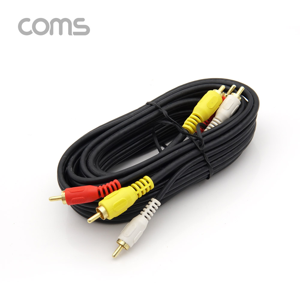 Coms RCA 케이블(3선/일반)/ 3M / Black