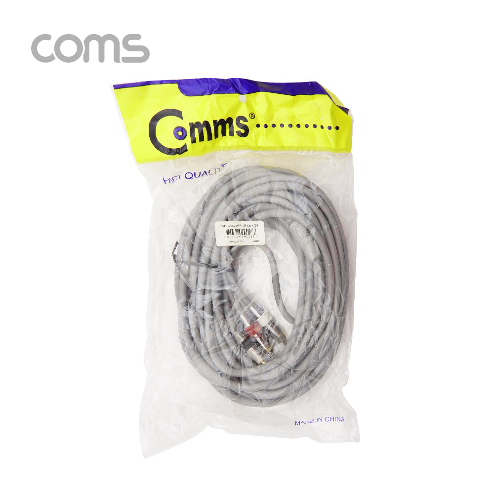 Coms 스테레오/RCA(2선) 고급형 케이블 (3.5 ST M/2RCA M) 10M