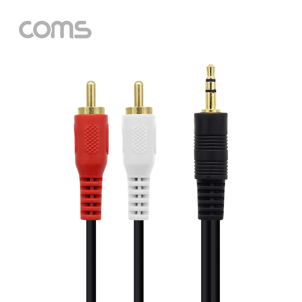 Coms 스테레오/RCA(2선) 케이블 (3.5 ST M/2RCA M) 15M