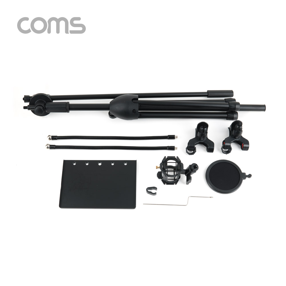 Coms 마이크 스마트폰 스탠드 / 거치대 / 삼각대 / 높이조절 / 개인방송