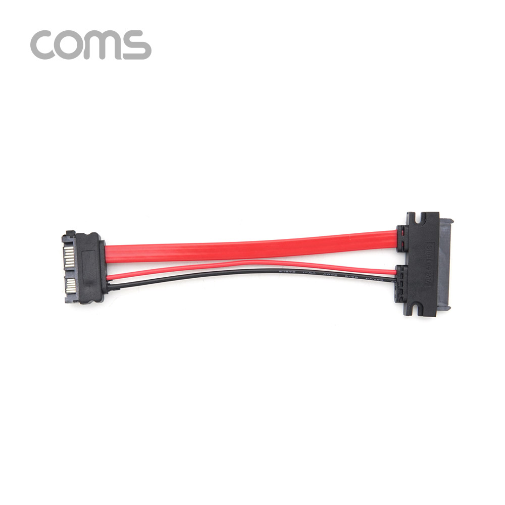 Coms SATA 변환 케이블(데이터 + 전원) / 젠더 / Slimline SATA to SATA / 15cm