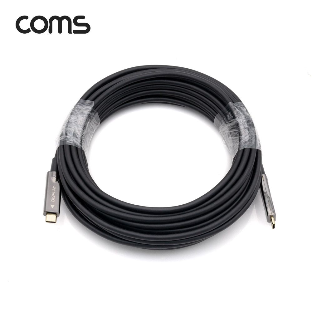 Coms USB 3.1 Type C 리피터 광 케이블 10M, USB-C M/M, 오디오/비디오, AOC Cable