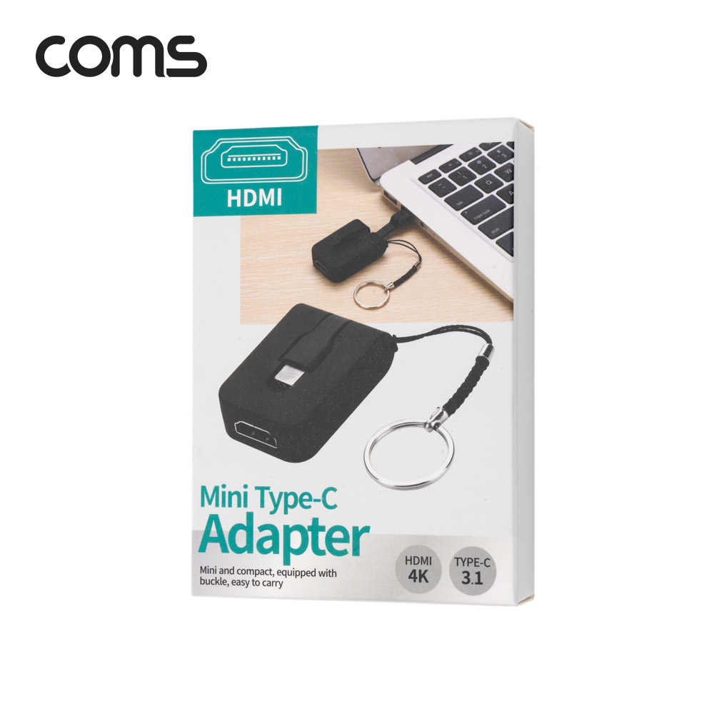 Coms USB 3.1 Type C to HDMI 컨버터 / 변환젠더 / USB-C to HDMI / 열쇠고리형