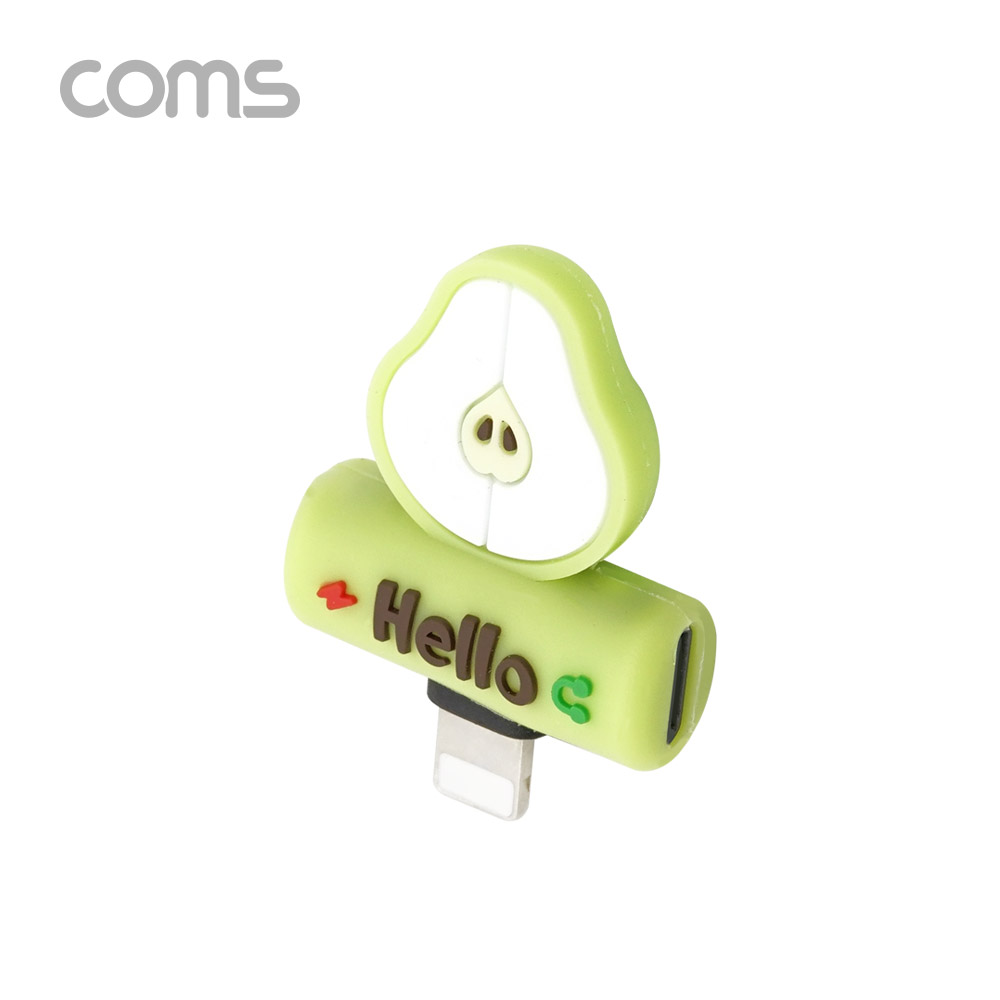 Coms 8핀 AUX 젠더 T형, Green / 8Pin / 이어폰 + 충전