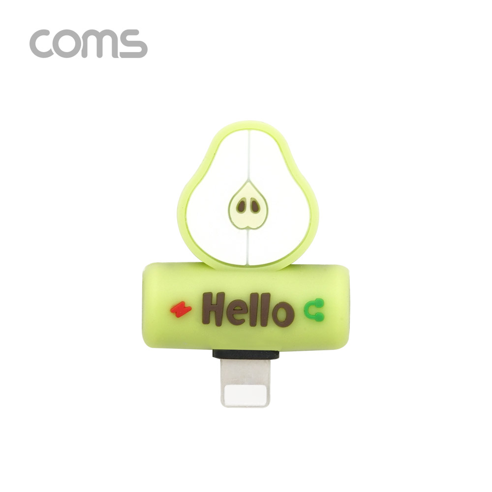 Coms 8핀 AUX 젠더 T형, Green / 8Pin / 이어폰 + 충전